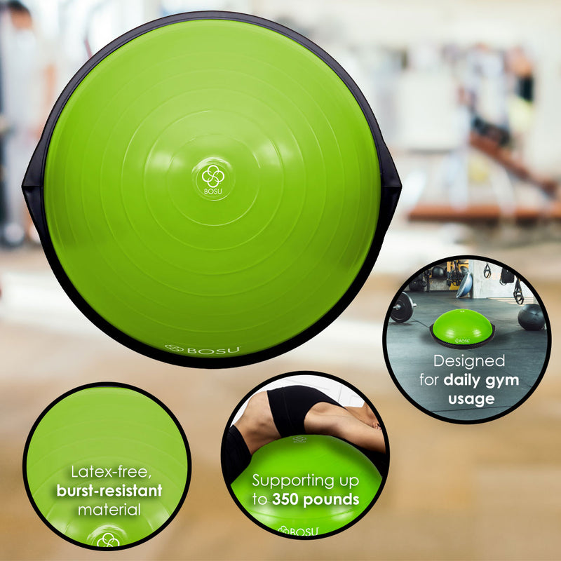 Bosu Multi Functional Home Gym 25" Original Balance Trainer Ball, Lime(Open Box)