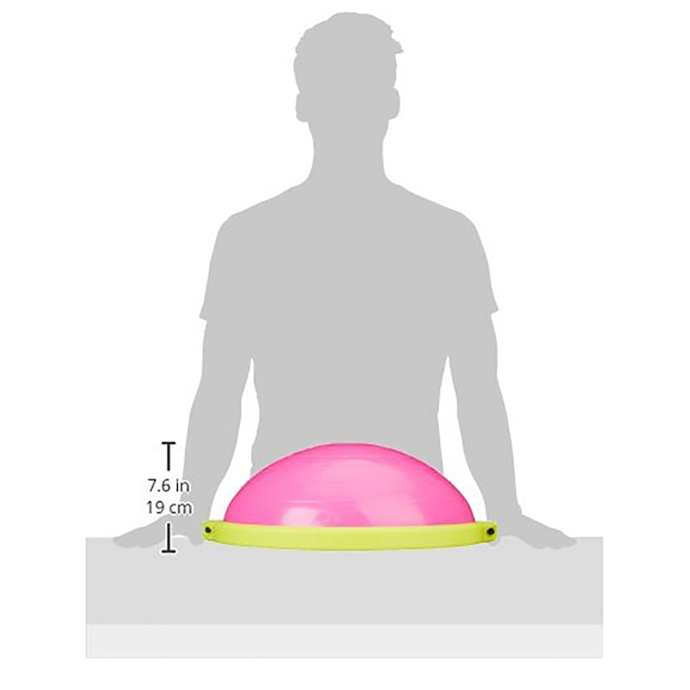 Bosu 50-Centimeter Travel-Size Home Gym Workout Balance Trainer, Pink (Used) - VMInnovations