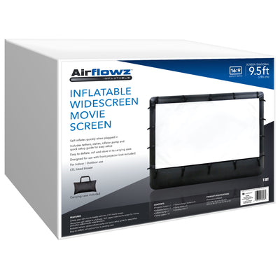 Airflowz 9.5' Inflatable Widescreen Movie Projection Screen w/Blower (2 Pack)