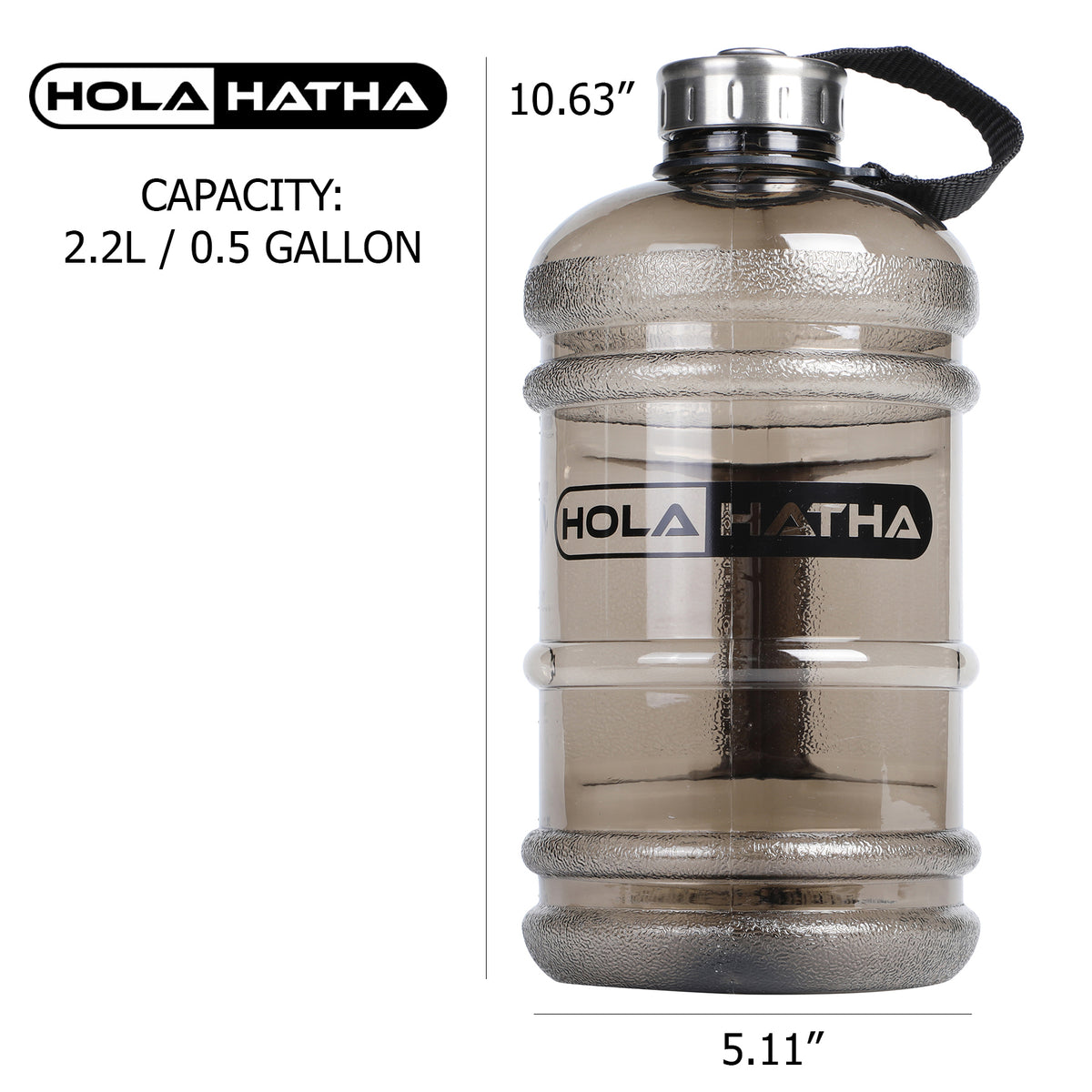 HolaHatha Jumbo 2.20 Liter Large Reusable Sports Water Bottle (Open Box)