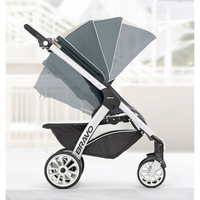 Chicco Q Collection, Bravo Air Quick-Fold Multi-Position Travel Stroller, Coal - VMInnovations