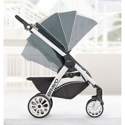 Chicco Q Collection, Bravo Air Quick-Fold Multi-Position Travel Stroller, Coal
