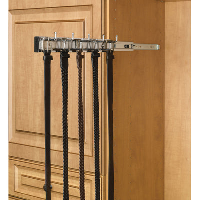 Rev-a-Shelf BRC-14CR 14 Inch Wall Mounted Pullout Belt Rack, Chrome (3 Pack)