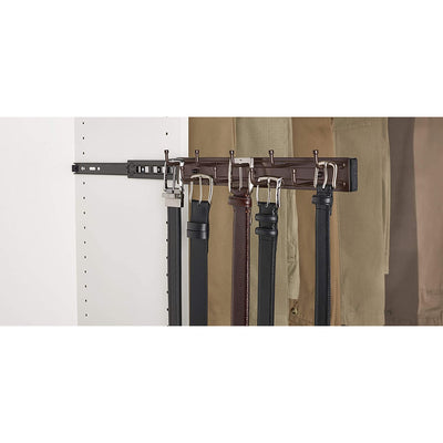 Rev-A-Shelf 14" Pull Out Belt Rack Closet Storage Organizer, Bronze, BRC-12ORB - VMInnovations