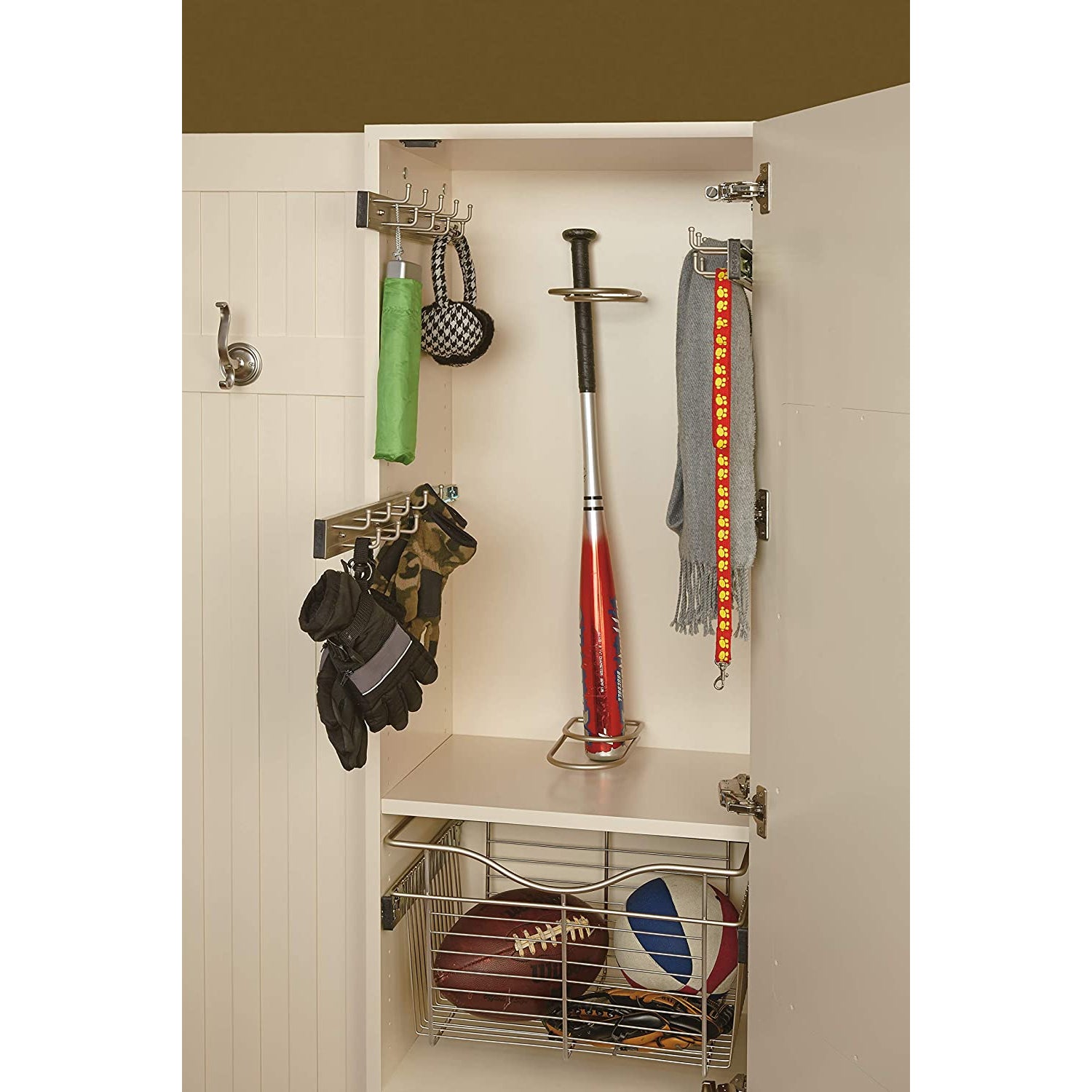 Rev-A-Shelf 14" Pull Out Belt Rack Closet Storage Organizer, Bronze, BRC-12ORB - VMInnovations