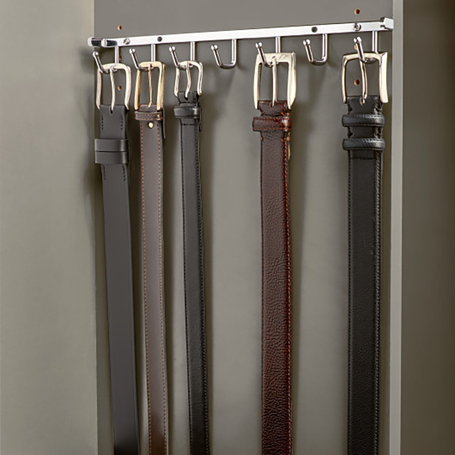 Rev-A-Shelf Sidelines 14" Closet Belt Rack Organizer, Chrome, BRCSL-14NS-CR-1 - VMInnovations