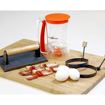 Blackstone Outdoor Griddle Breakfast Prep Kit for Pancakes, Bacon, and Eggs