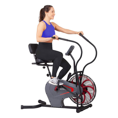 Body Flex Sports Body Rider Stationary Fan Bike with Back Support (Open Box)