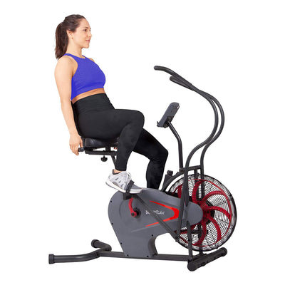 Body Flex Sports Body Rider Stationary Fan Bike with Back Support (Open Box)