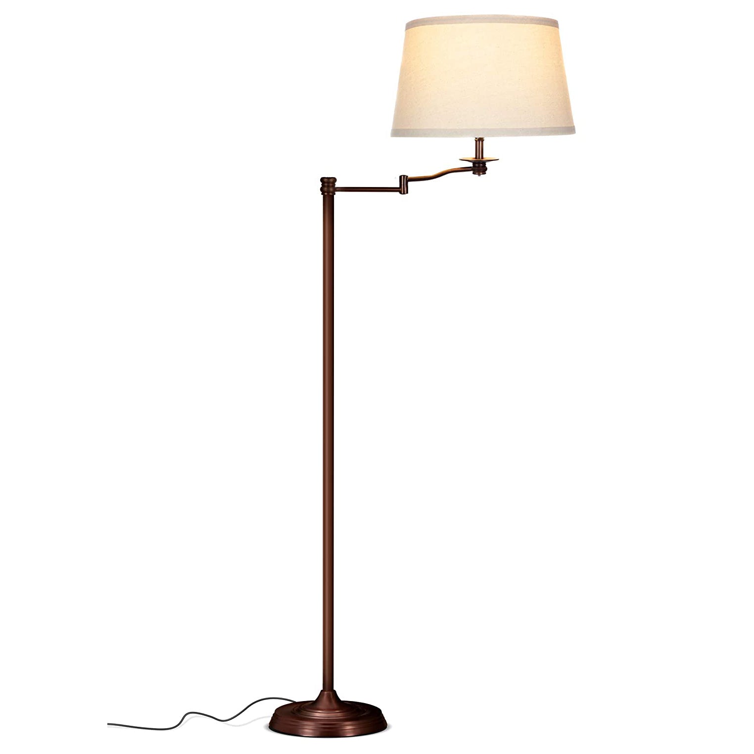 Brightech Caden Modern Style 63" Tall Floor Lamp w/ Swing Arm, Bronze (Open Box) - VMInnovations