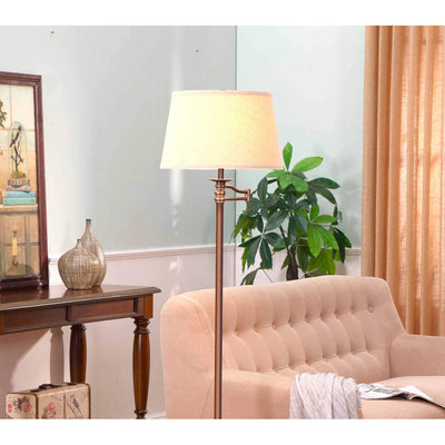 Brightech Caden Modern Style 63" Tall Floor Lamp w/ Swing Arm, Bronze (Open Box) - VMInnovations