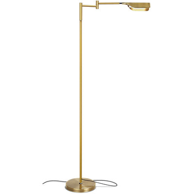 Brightech Leaf 53" Tall Vintage LED Floor Lamp with Adjustable Arm, Gold (Used)