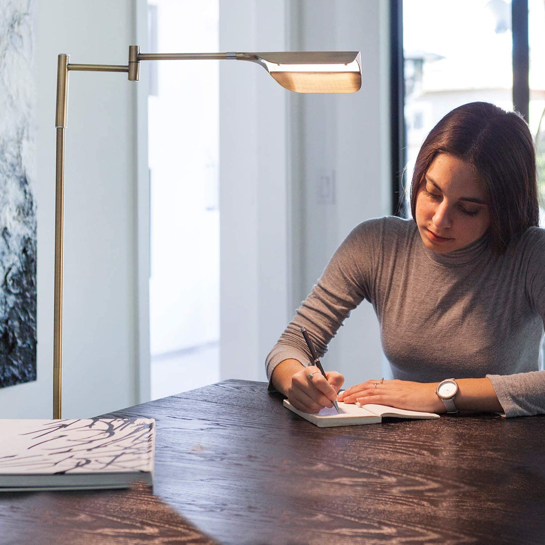 Brightech Leaf 53 Inch Tall Vintage LED Floor Lamp with Adjustable Arm(Open Box) - VMInnovations