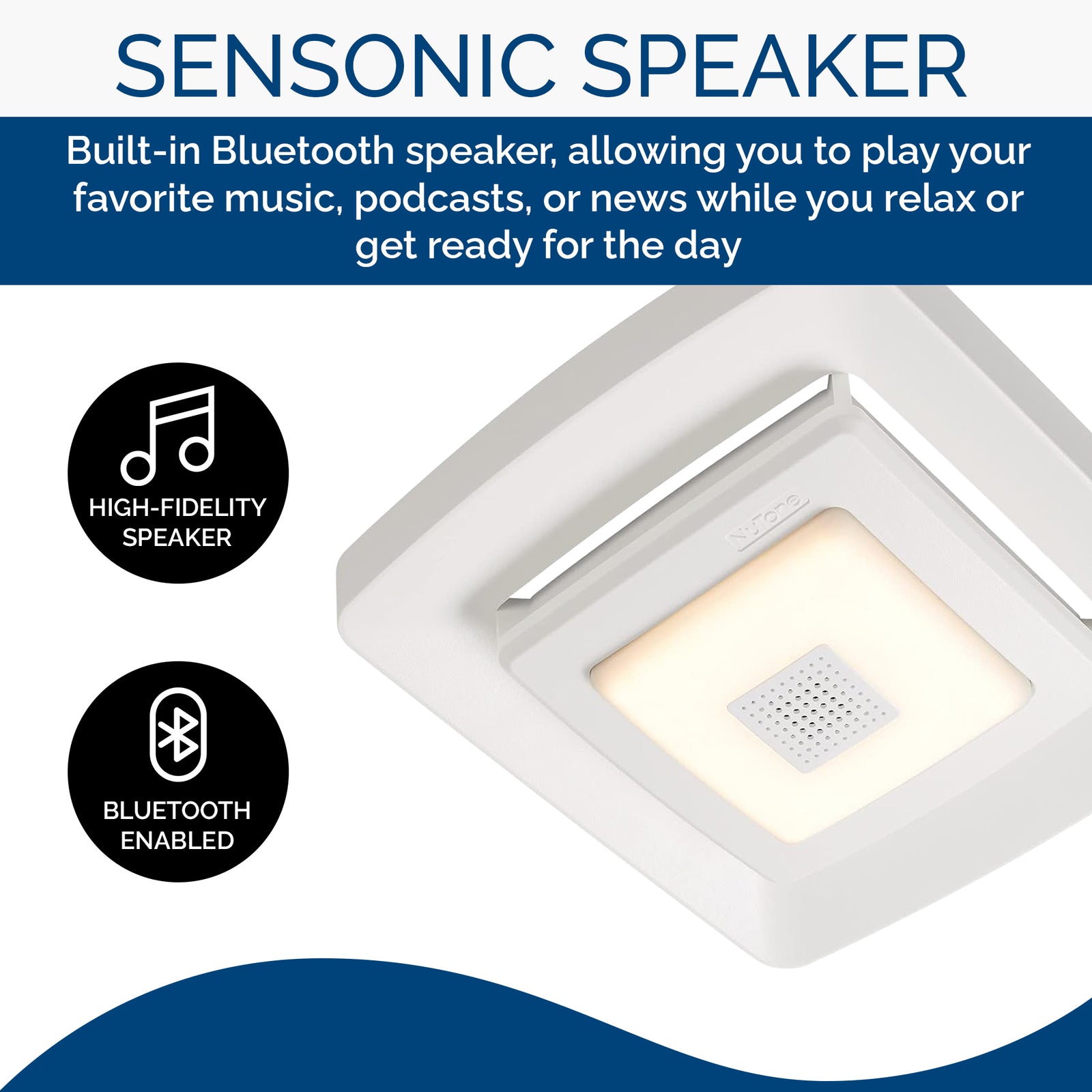 Broan-NuTone Bluetooth Speaker Quick Install Exhaust Fan Grille Cover(For Parts) - VMInnovations