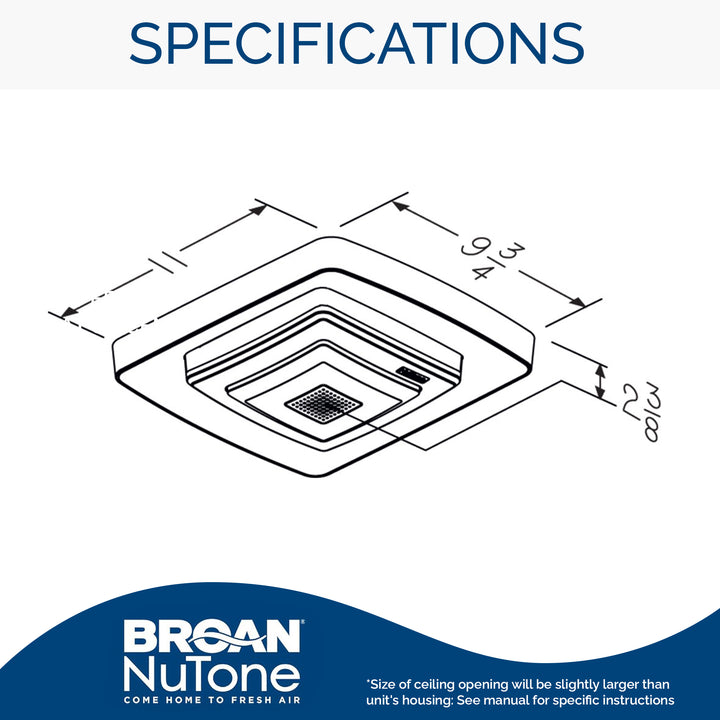 Broan-NuTone Bluetooth Speaker Quick Install Bathroom Exhaust Fan Grille Cover - VMInnovations
