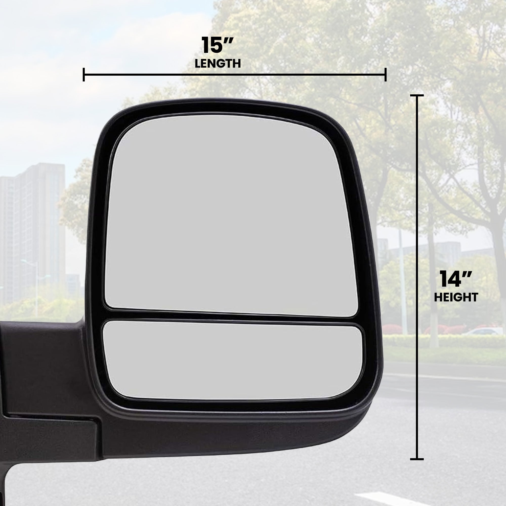 Brock Passenger's Side Manual Mirror for Chevrolet Express & GMC Savana 08 to 22 - VMInnovations