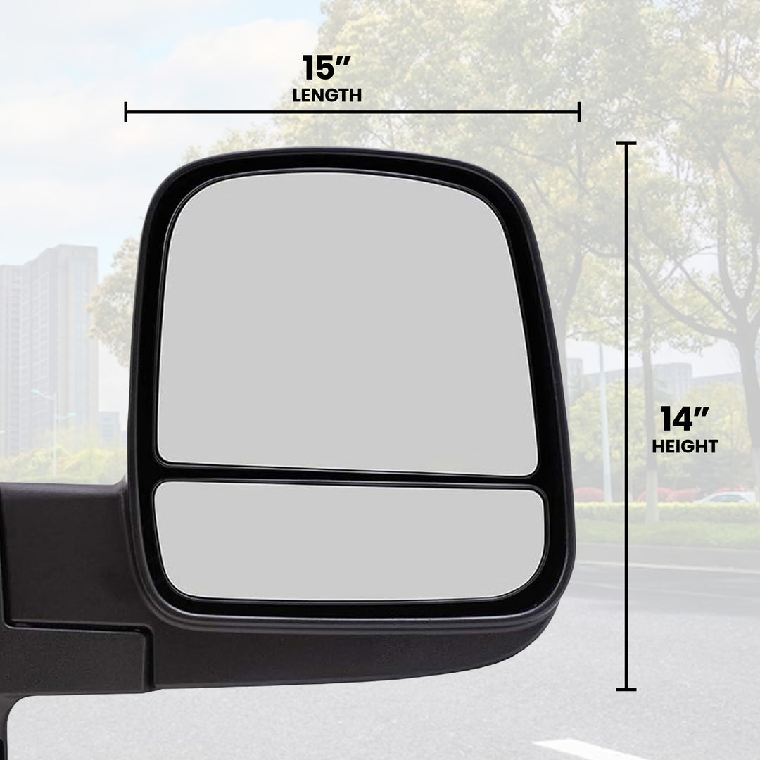 Brock Passenger's Side Manual Mirror for Chevrolet Express & GMC Savana 08 to 22