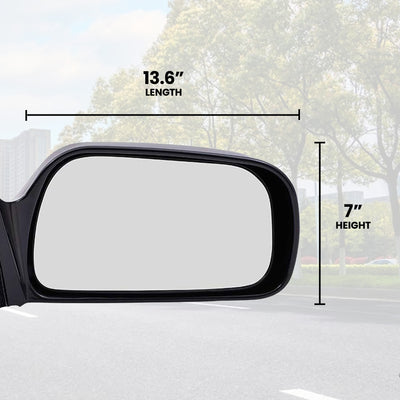 Brock Driver's Side Replacement Power Mirror for Toyota Camry 97 to 01, Black