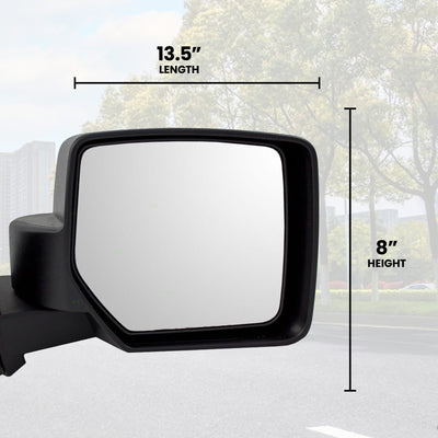 Brock Manual Left Side View Replacement Mirror for 2007-2017 Jeep Patriot,Black
