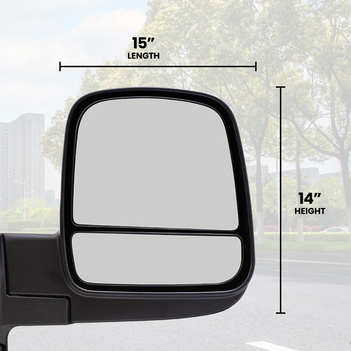 Brock Driver's Side Manual Mirror for Chevrolet Express and GMC Savana 08 to 22 - VMInnovations