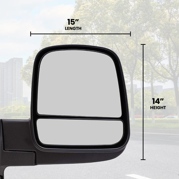 Brock Driver's Side Manual Mirror for Chevrolet Express and GMC Savana 08 to 22