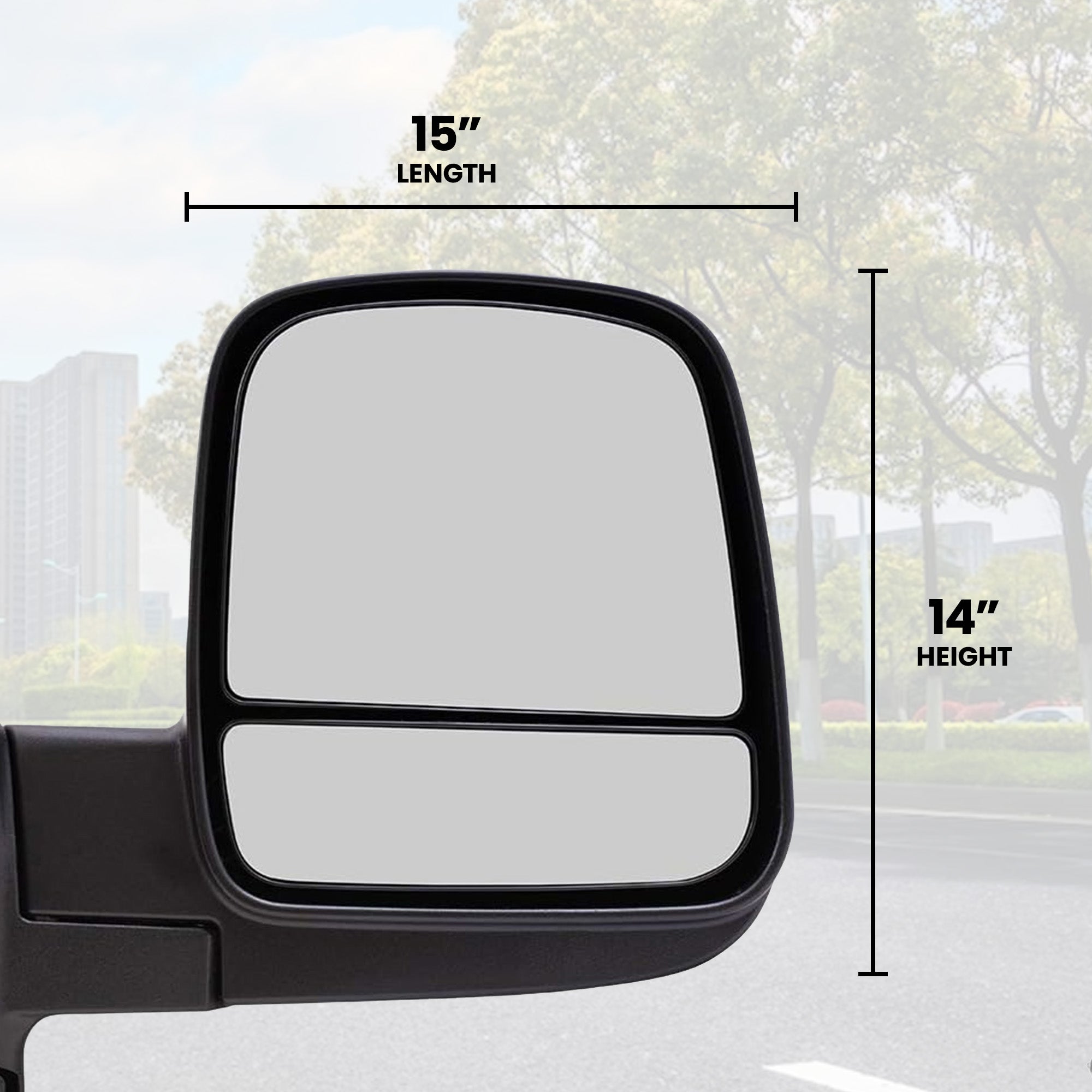 Brock Driver's Side Manual Mirror for Chevrolet Express and GMC Savana 08 to 22 - VMInnovations