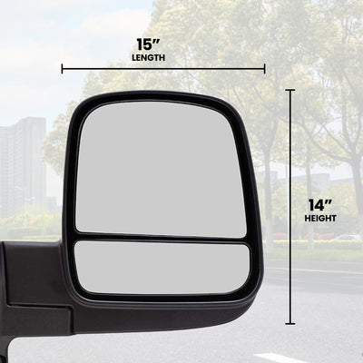 Brock Driver's Side Manual Mirror for Chevrolet Express and GMC Savana 08 to 22 - VMInnovations