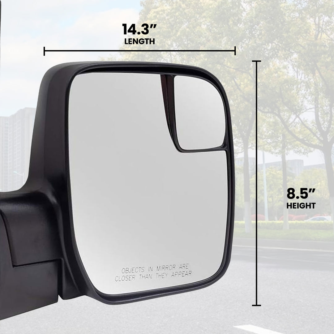 Brock Passenger Side Sail Type Power Mirror, Ford E Series 10-14, Blk (Open Box) - VMInnovations
