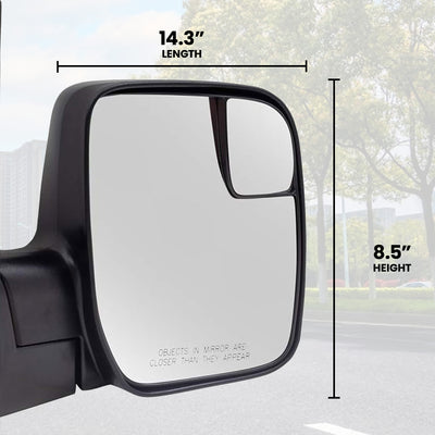 Brock Passenger Side Sail Type Power Mirror, Ford E Series 10-14, Blk (Open Box) - VMInnovations