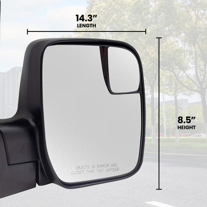 Brock Passenger Side Sail Type Power Mirror, Ford E Series 10-14, Blk (Open Box) - VMInnovations