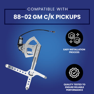 Brock Passenger's Front Power Window Lift Regulator w/Motor, Left (Open Box) - VMInnovations