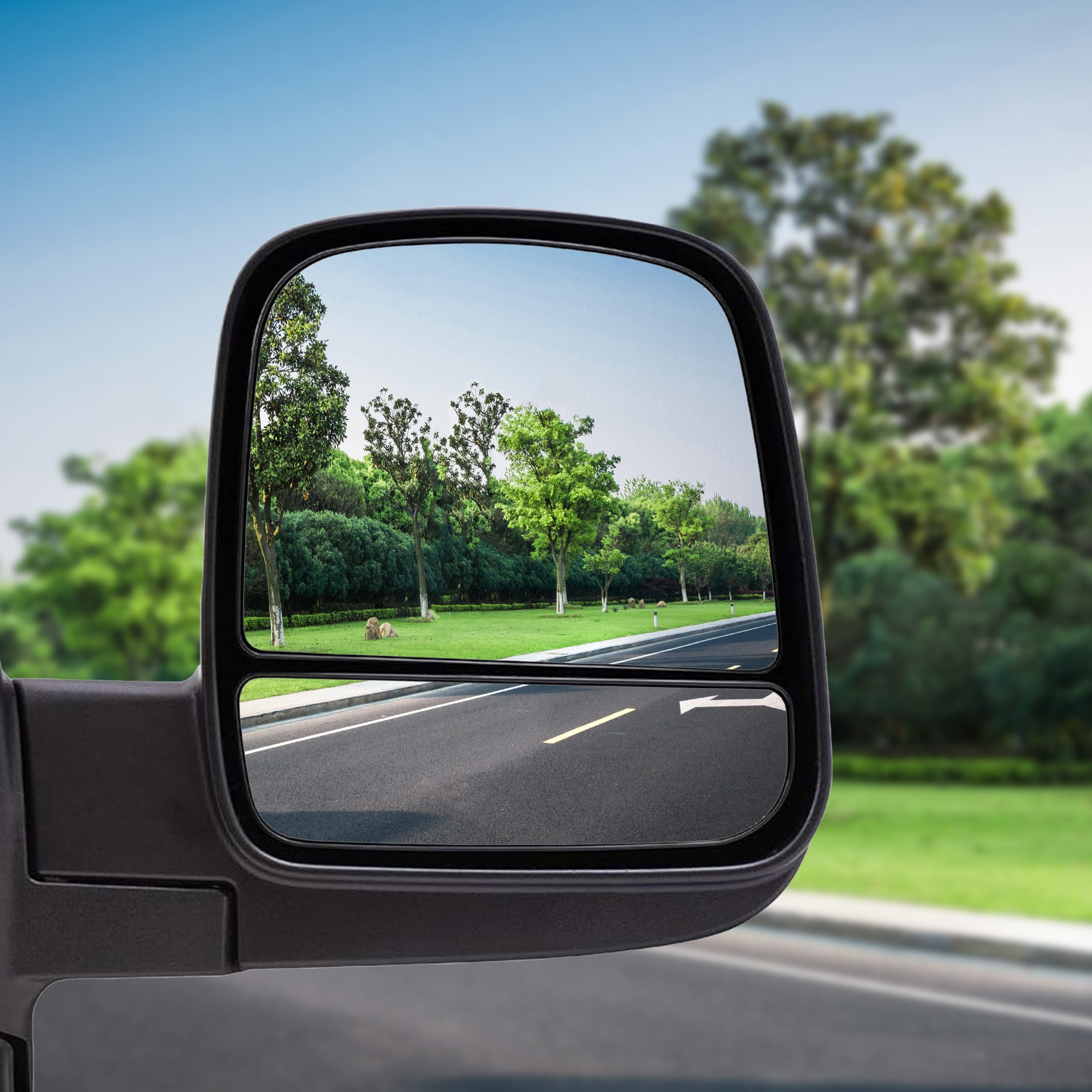 Brock Driver's Side Manual Mirror for Chevrolet Express and GMC Savana 08 to 22 - VMInnovations