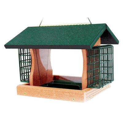 Woodlink Going Green 5.5Lb Seed Hanging Bird Feed w/2 Suet Cages, Green (2 Pack) - VMInnovations
