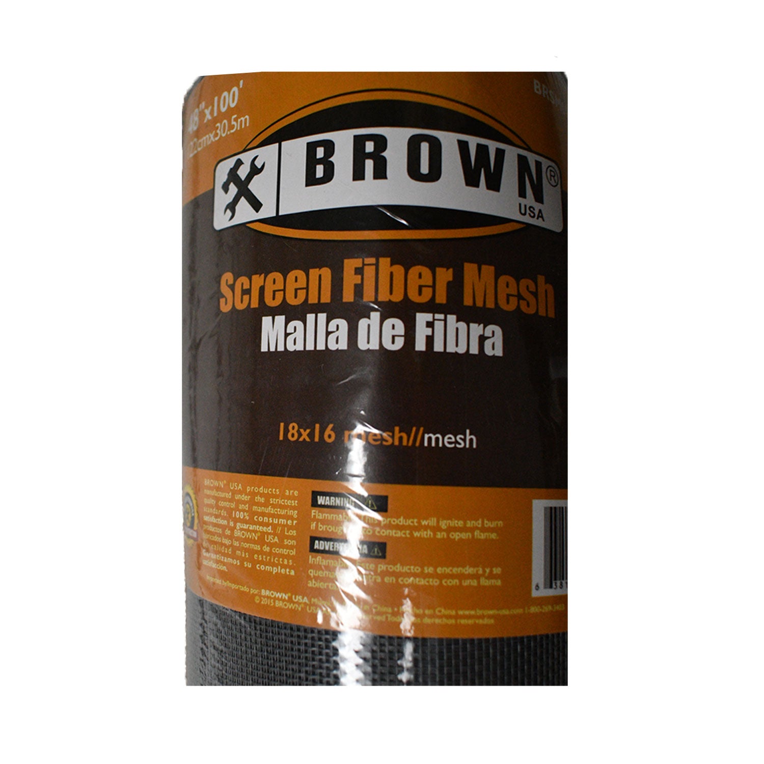 Brown USA BRSM0048 100 x 4 Feet Fiber Mesh Window Screen and Door Shade, Gray - VMInnovations