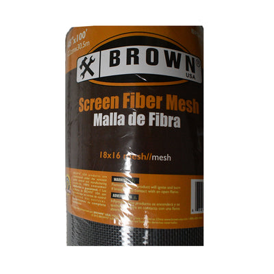 Brown USA BRSM0048 100 x 4 Feet Fiber Mesh Window Screen and Door Shade, Gray