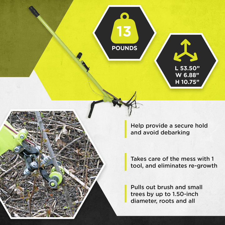 Brush Grubber Heavy Duty 4 Ft Steel Handled Shallow Root Lifting Tool (Open Box) - VMInnovations