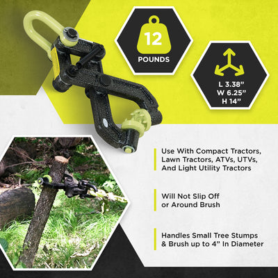 Brush Grubber Steel HD Brush & Small Tree Stump Root Remover Tool (Open Box) - VMInnovations