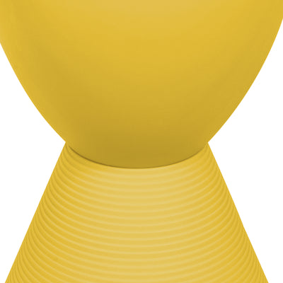 LeisureMod Boyd Indoor/Outdoor Modern Hourglass Side End Table, Yellow (Used) - VMInnovations