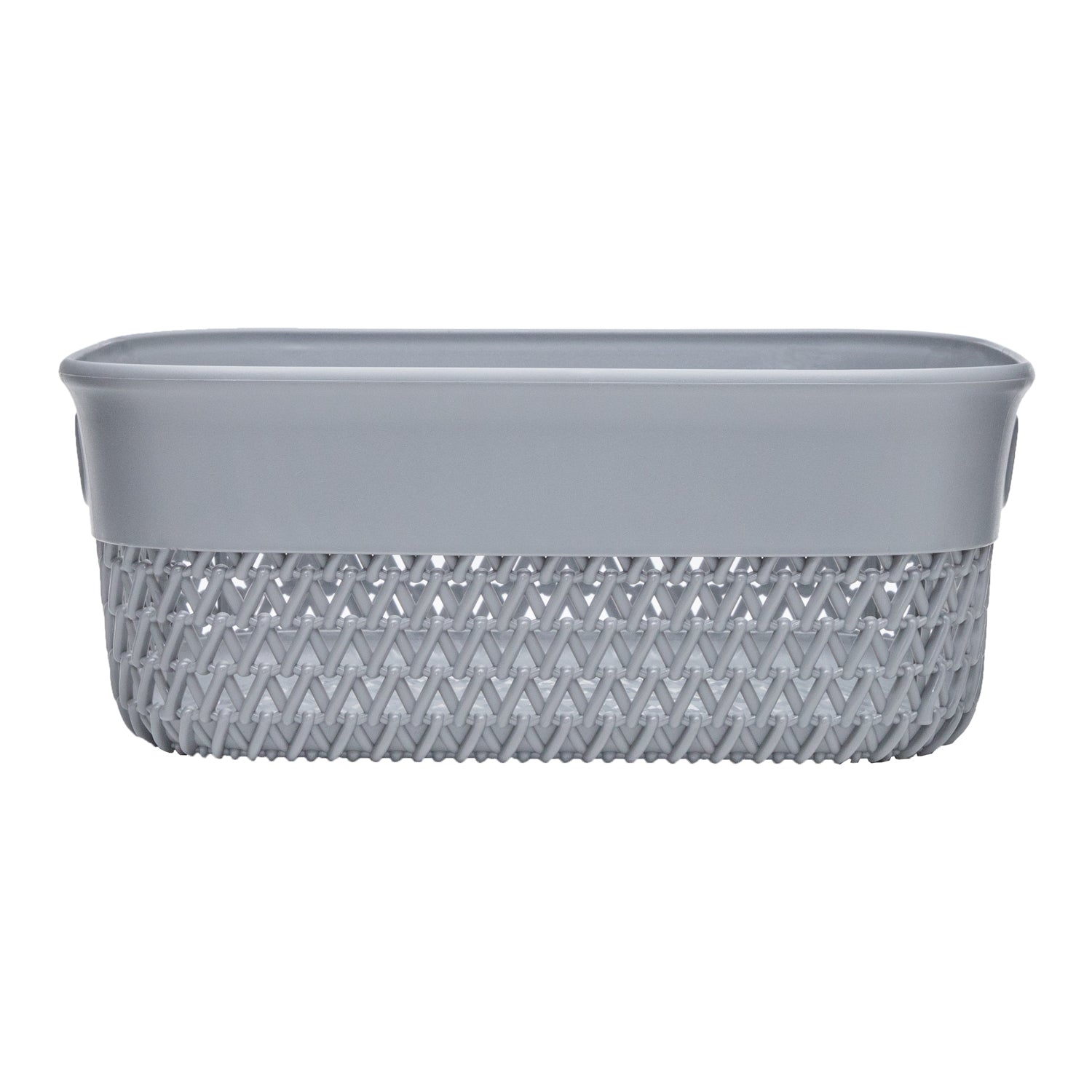 Life Story Lightweight Heavy Duty Storage Woven Trendy Basket 4 Quarts, Grey - VMInnovations