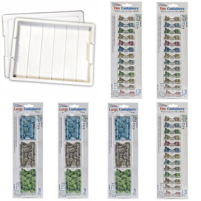 Bead Storage 2 Piece Organizer Bundle with 48 Piece Container Pack for Beads - VMInnovations