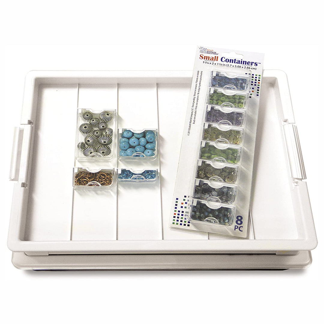 Bead Storage Bundle for Craft Supplies with Tray, Lid, & 39 Piece Container Pack - VMInnovations