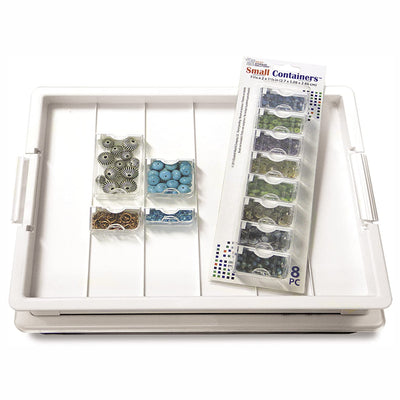 Bead Storage 2 Piece Organizer Bundle with 48 Piece Container Pack for Beads