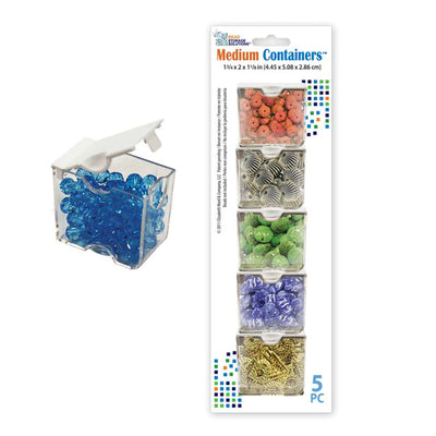 Bead Storage Bundle for Craft Supplies with Tray, Lid, & 39 Piece Container Pack - VMInnovations