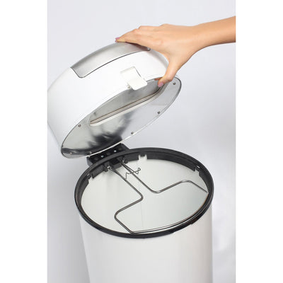 Bubula Step Steel Diaper Pail w/ Air Tight Lid & Lock, Light Pink (Open Box)