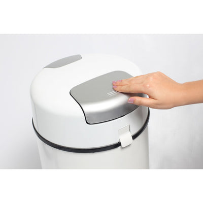 Bubula Step Steel Diaper Pail w/ Air Tight Lid & Lock, Light Pink (Open Box)
