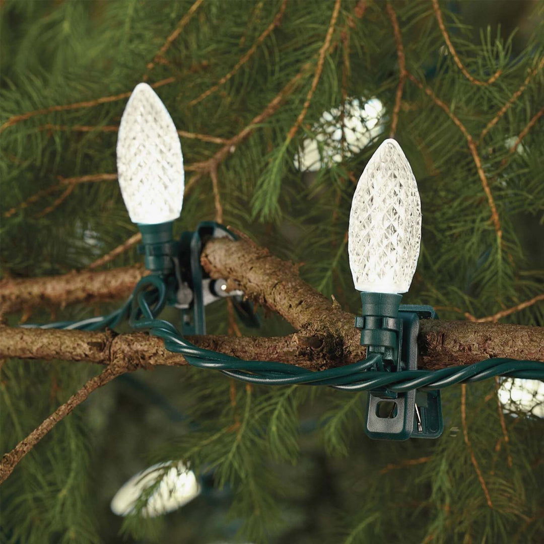 NOMA Quick Clip 66.8' LED Oudoor Christmas String Lights, 100 Warm White Bulbs - VMInnovations