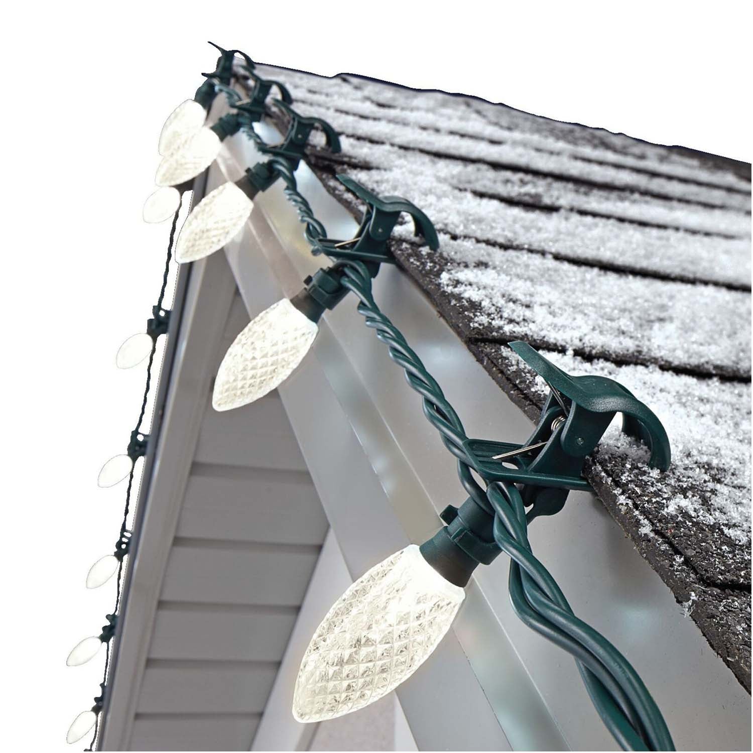 Noma Quick Clip 66.8' C9 LED String Lights, 100 Warm White Bulbs (Open Box) - VMInnovations
