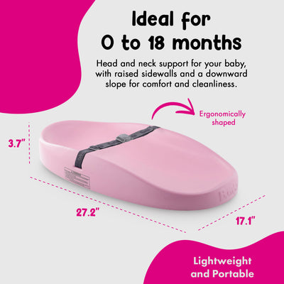 Bumbo Baby Infant Soft Foam Comfortable Changing Pad with Restrain Belt, Pink (Used)