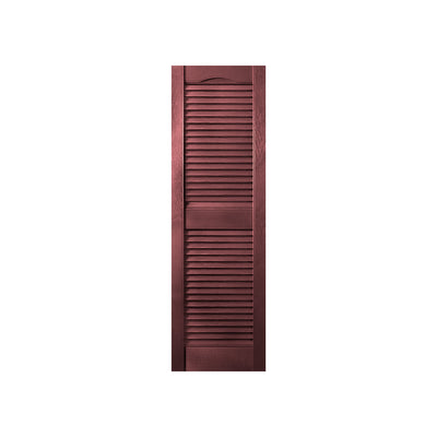 Plastic Development Group 14 x 63 Inch Outdoor Vinyl Louvered Shutters, Bordeaux - VMInnovations