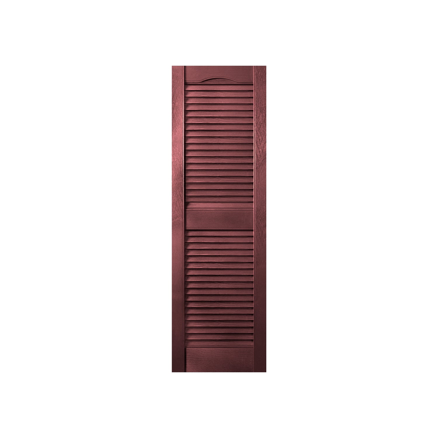 Plastic Development Group 14x63" Vinyl Louvered Shutters, Bordeaux (Open Box) - VMInnovations